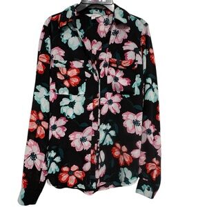 Floral Long Sleeve Button Down Shirt